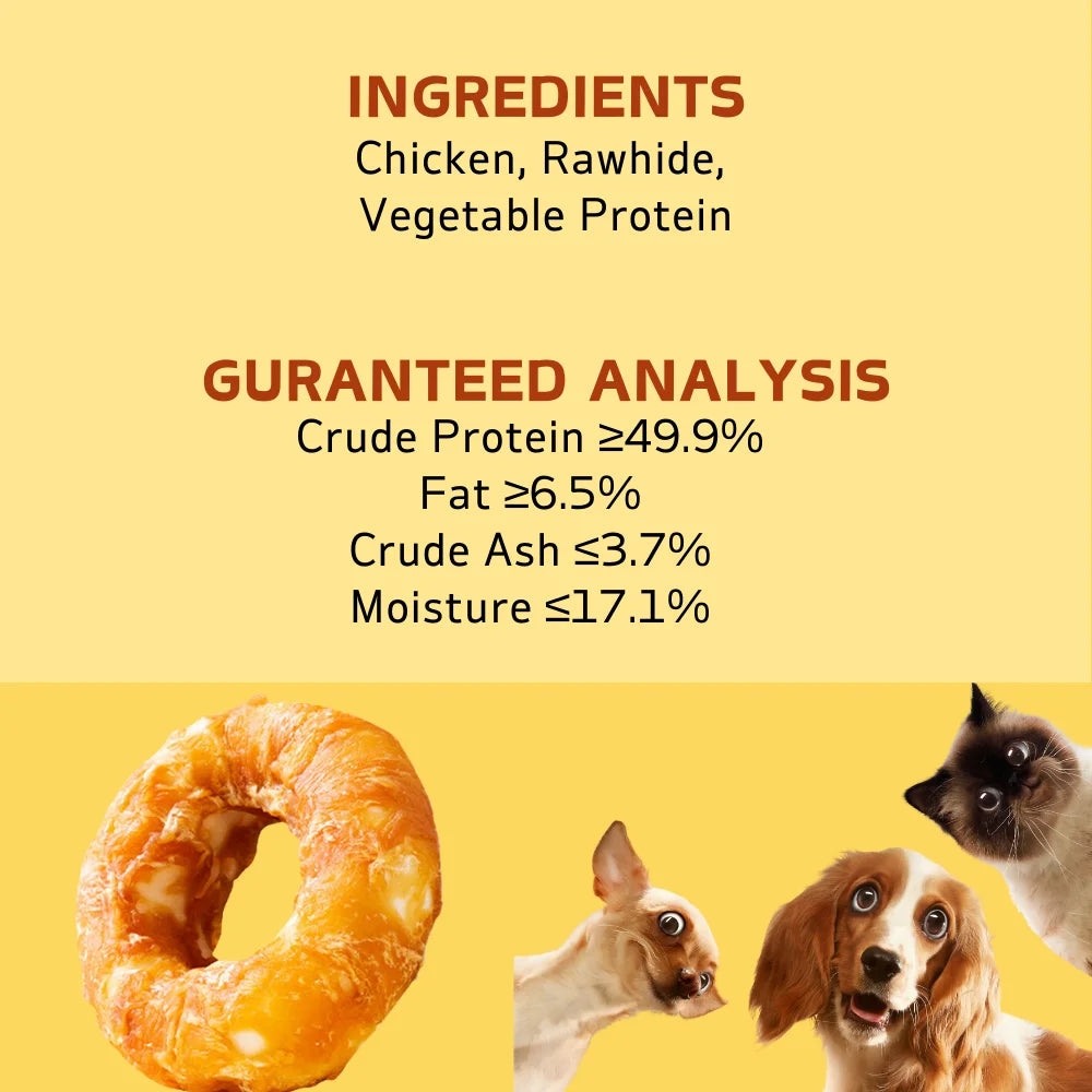 Duck Rawhide Donut Chews