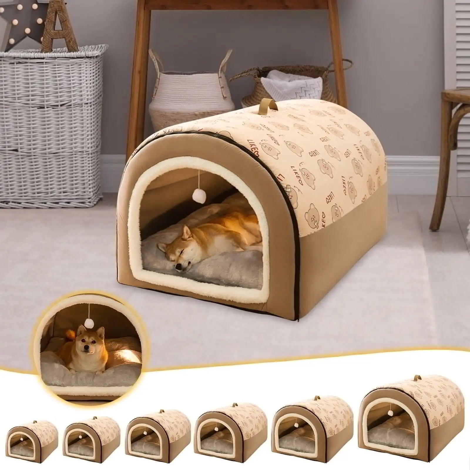 2-in-1 Dog House Bed