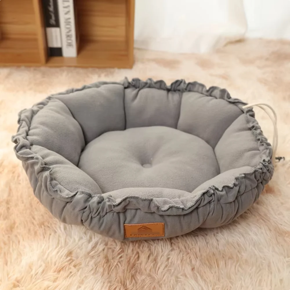 Plush Round Pet Bed
