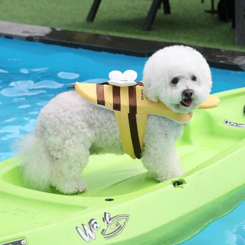 Bee-Themed Dog Life Jacket