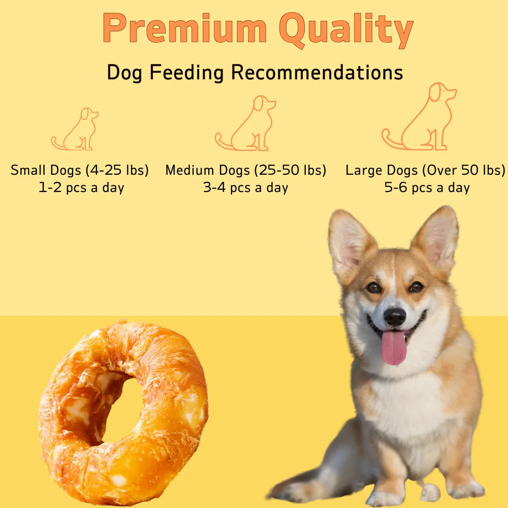 Duck Rawhide Donut Chews