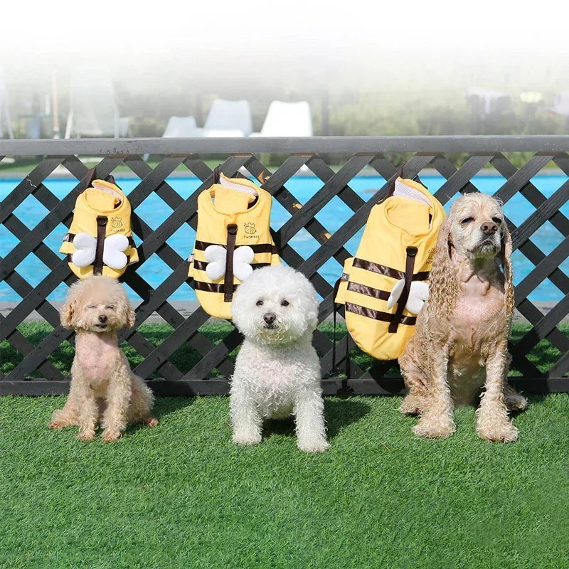 Bee-Themed Dog Life Jacket