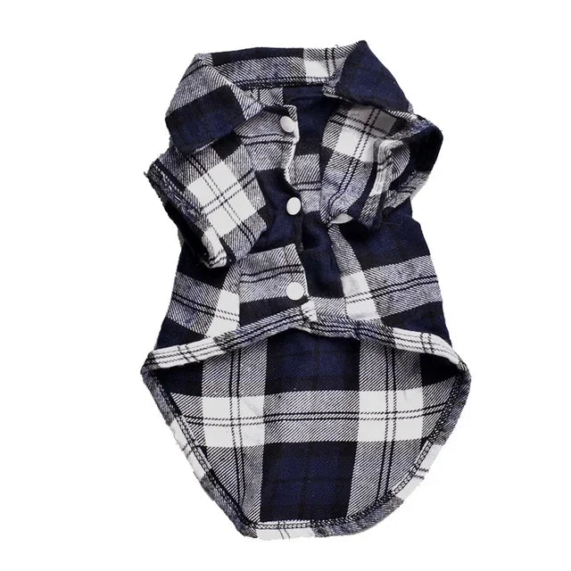 Plaid Cotton Cat Shirt
