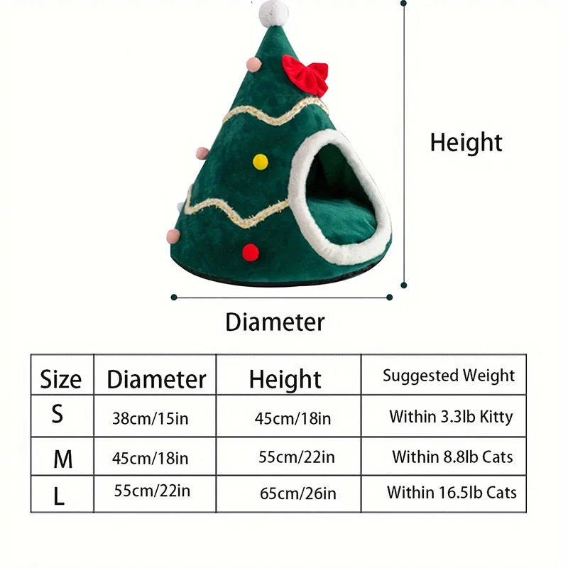 Christmas Cat Bed House