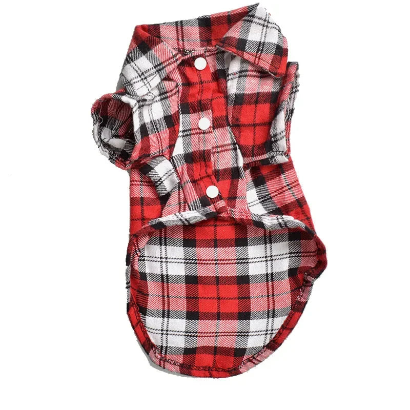 Plaid Cotton Cat Shirt