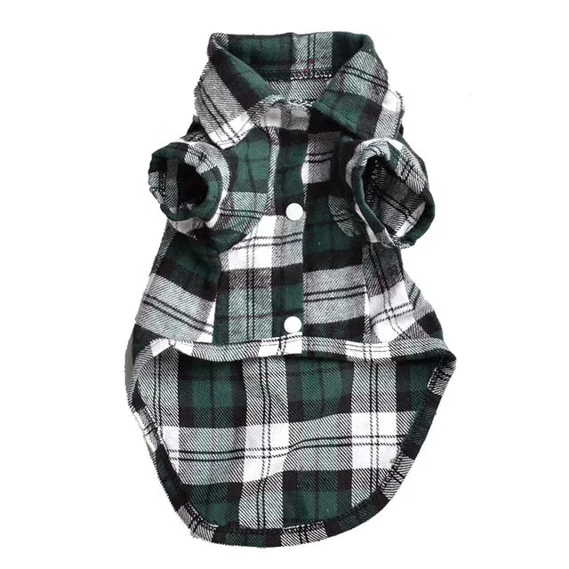 Plaid Cotton Cat Shirt