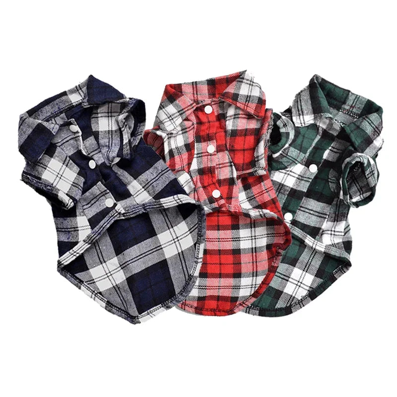 Plaid Cotton Cat Shirt