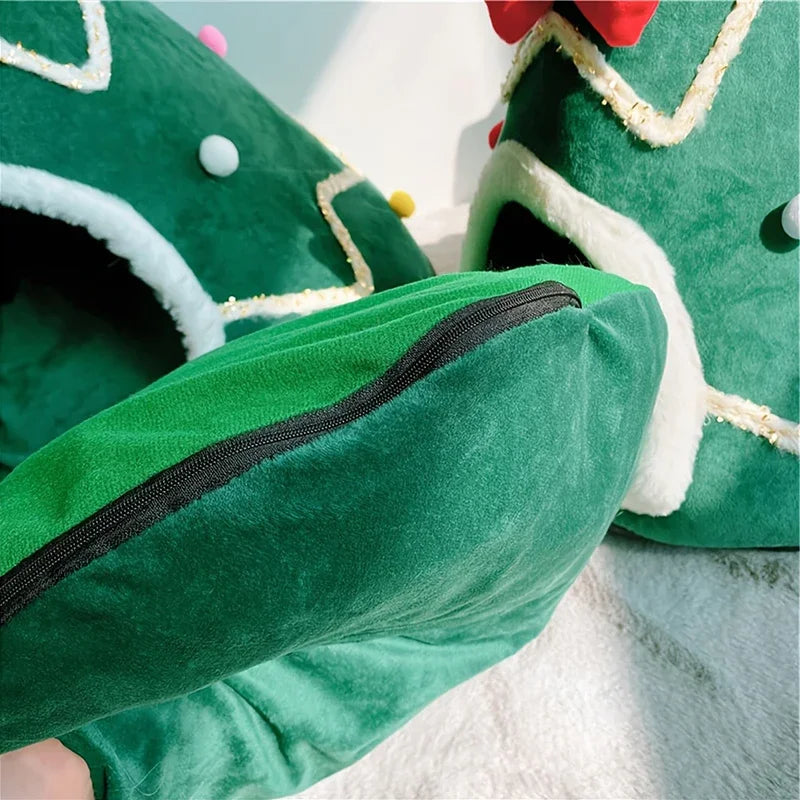 Christmas Cat Bed House