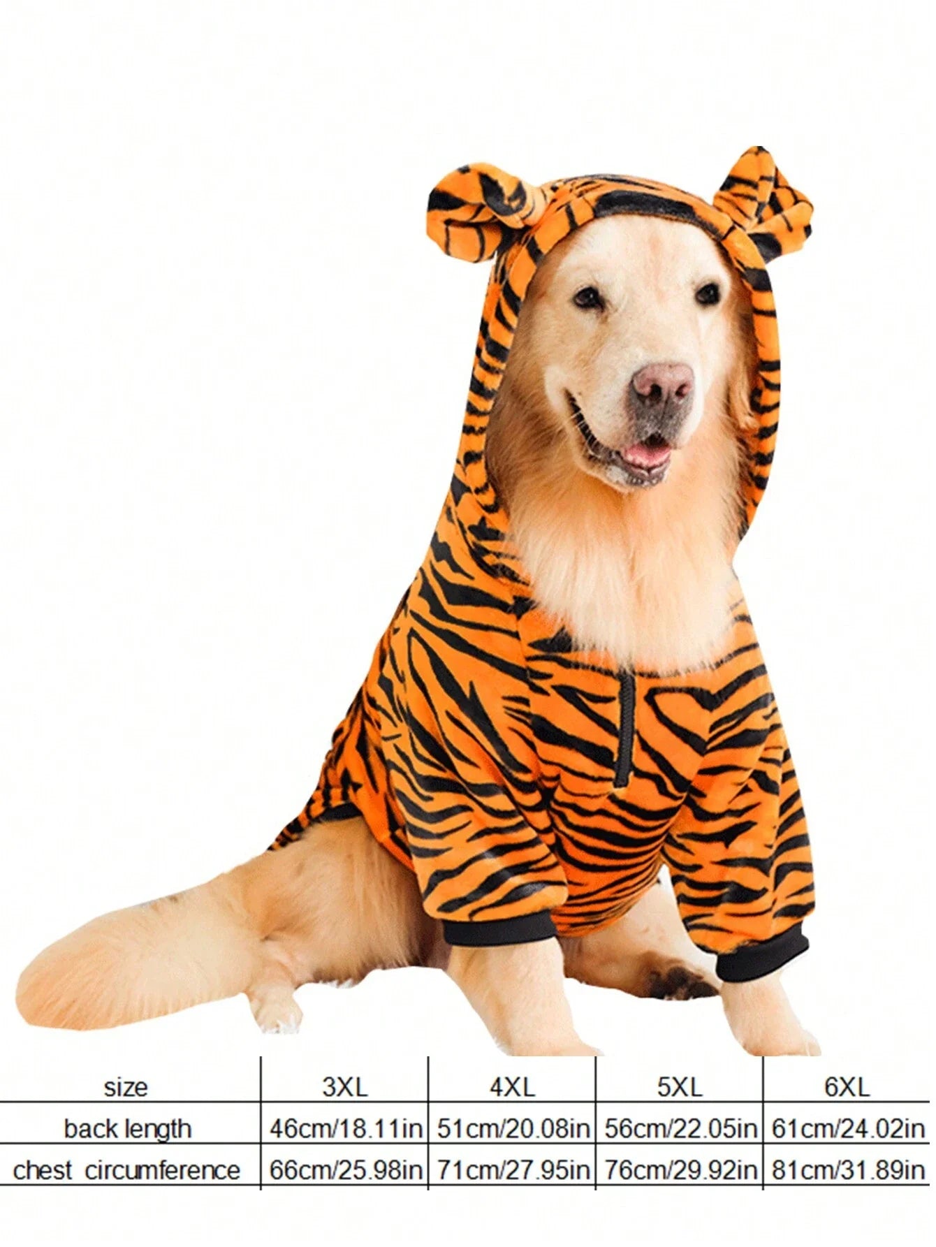 Tiger Costume Dog Jacket