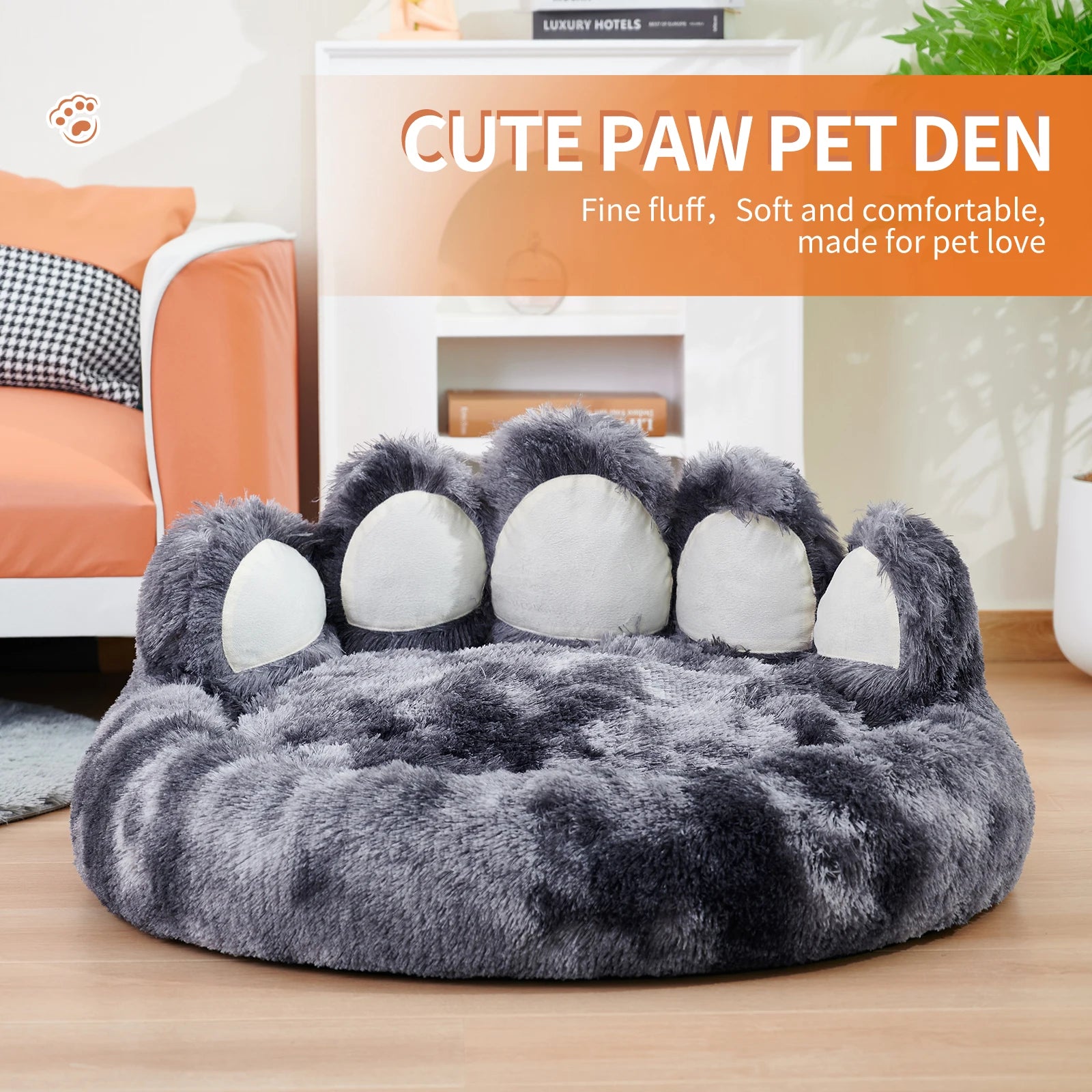 Paw-Shaped Pet Bed