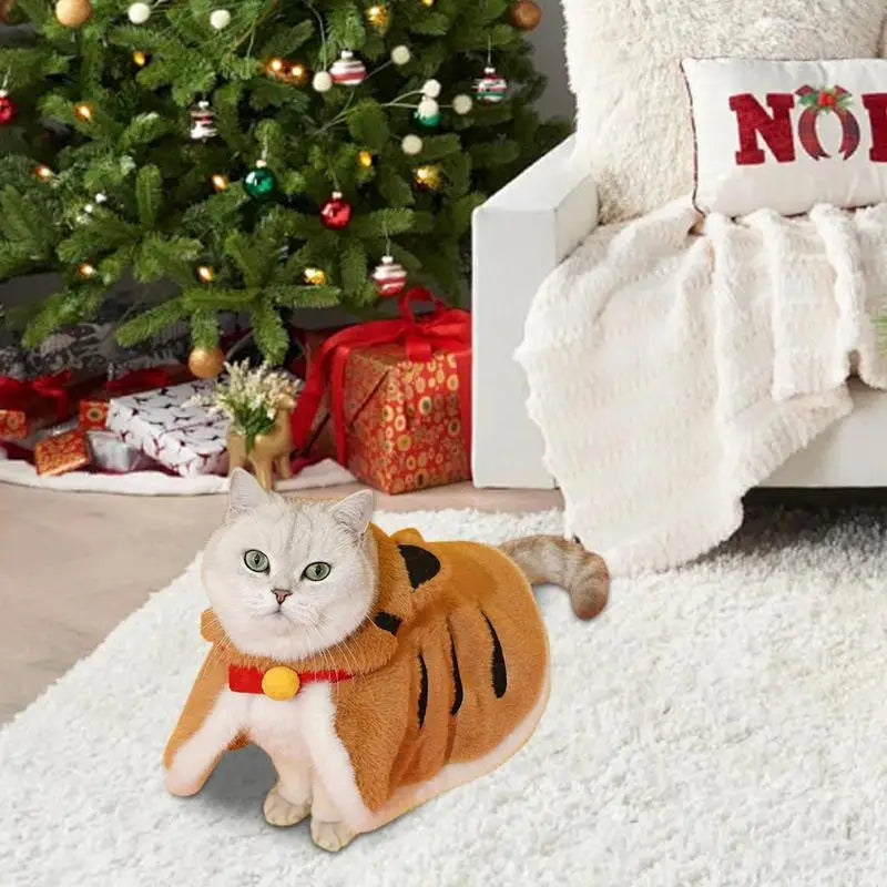 Tiger Hooded Cat Cloak