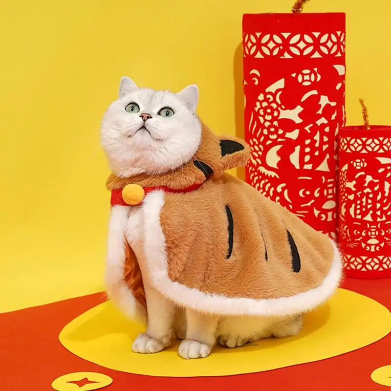 Tiger Hooded Cat Cloak