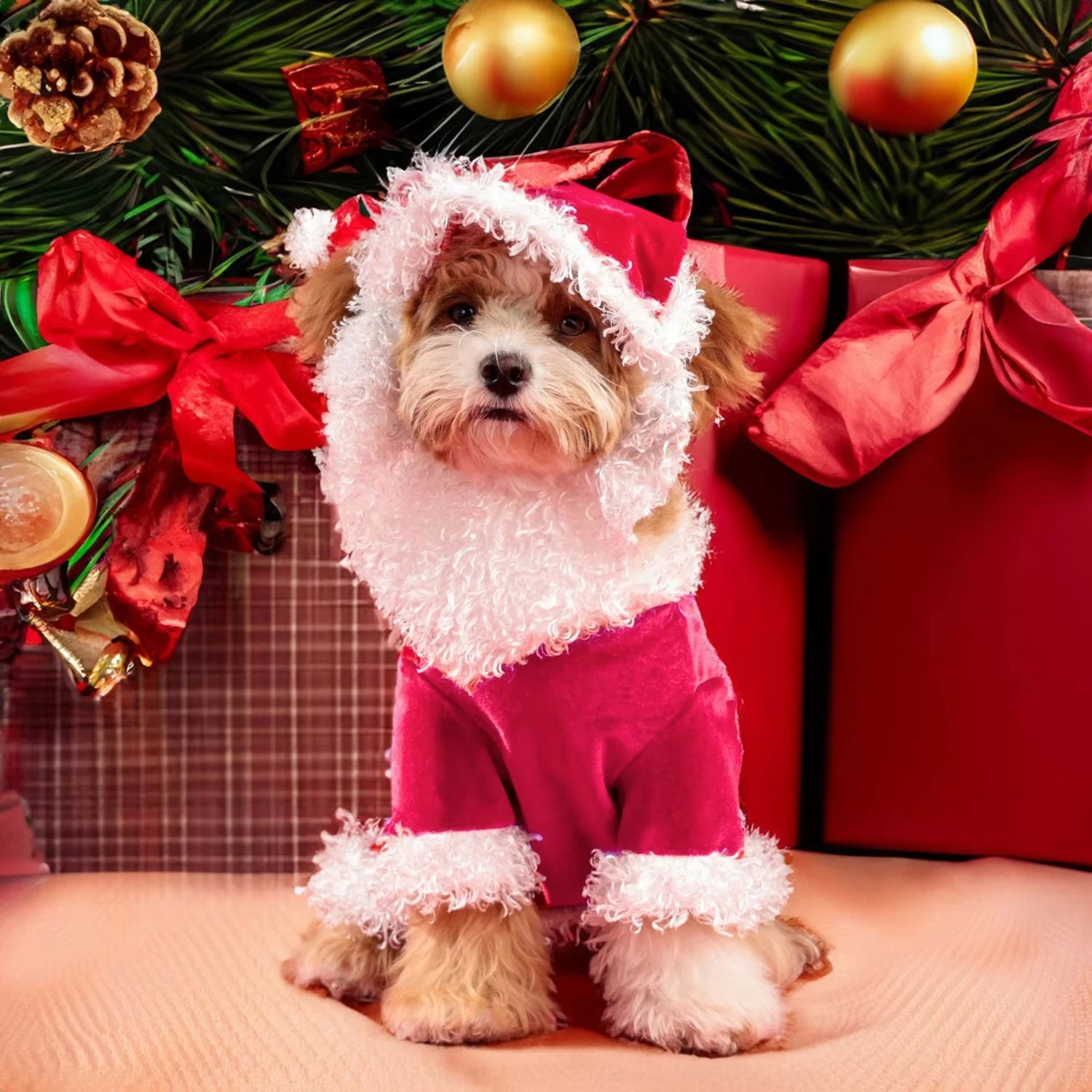 Santa Claus Dog Dress
