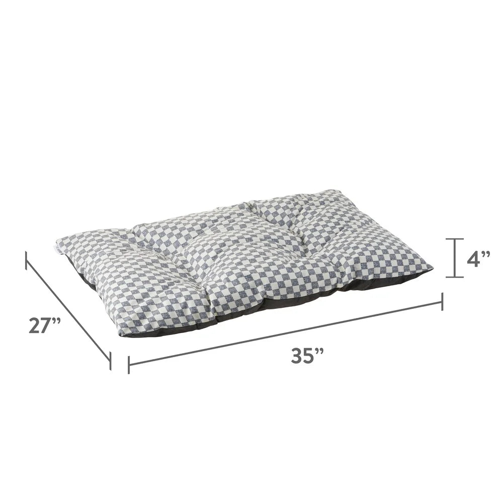 Checkered Tufted Dog Bed