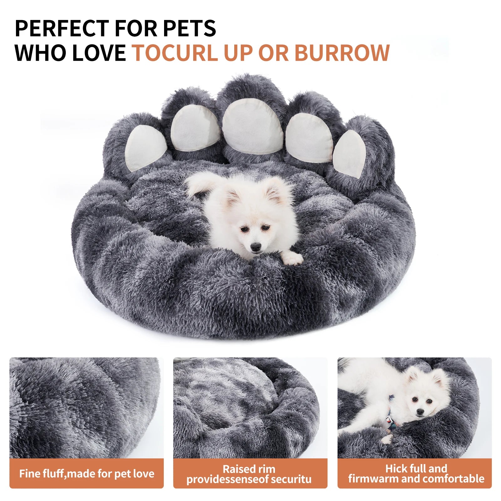 Paw-Shaped Pet Bed