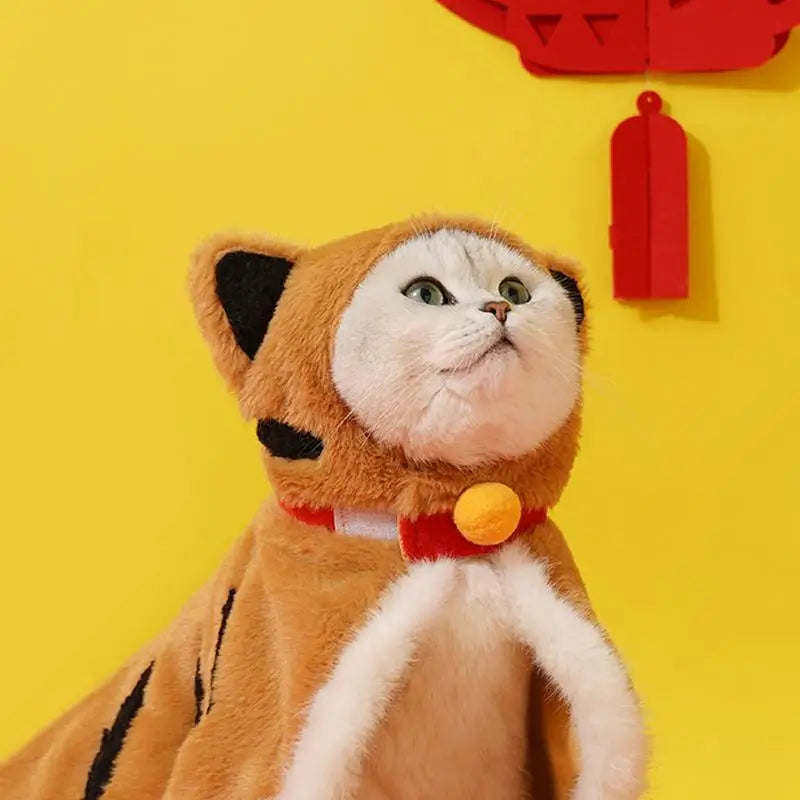 Tiger Hooded Cat Cloak
